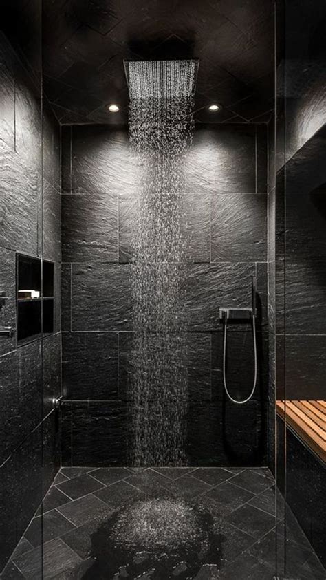 15 decor pictures that show you can never go wrong with more black bathroom shower design