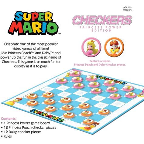 Super Mario Checkers Princess Power Edition Video Game Heaven