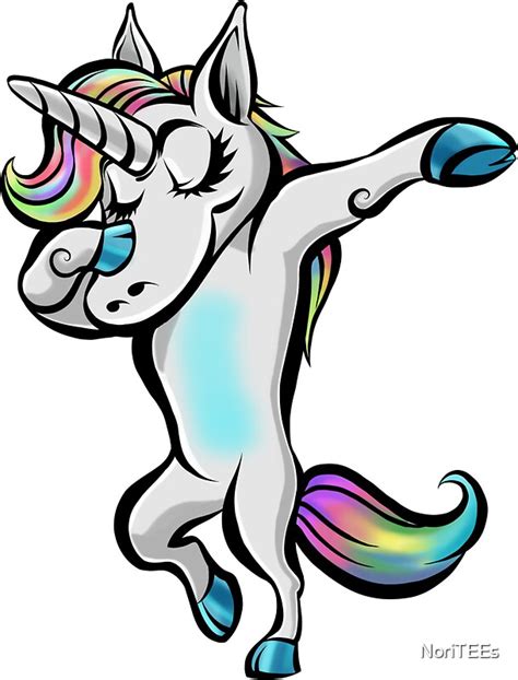 Cute Dabbing Unicorn Rainbow Dab Unicorn Stickers By Noritees
