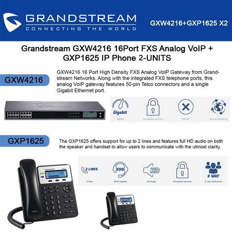 Grandstream Fxo Ip Gateway Gxw4216 16 Ports 1 Unit With Ip Phone