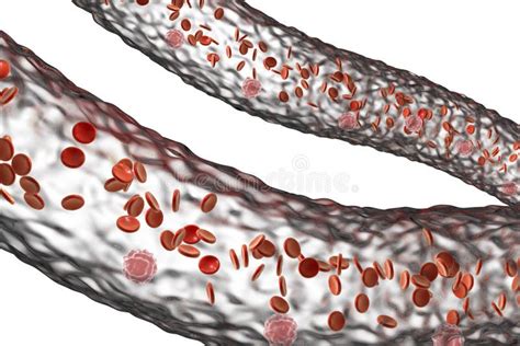 Blood Vessel With Flowing Blood Cells Stock Illustration Illustration