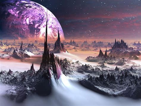 Alien World In Winter Alien Worlds Fantasy Landscape Landscape