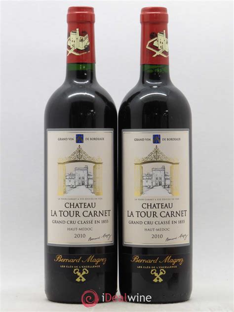 Nariz que abunda en recuerdos de fruta roja y negra madura, con tonos especiados y salinos. Acheter Château La Tour Carnet 4ème Grand Cru Classé 2010 ...