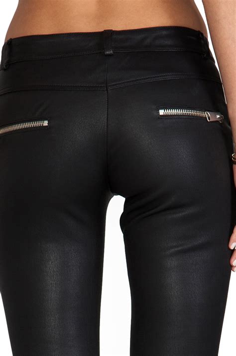 Lyst Anine Bing Leather Skinny Pant In Black In Black