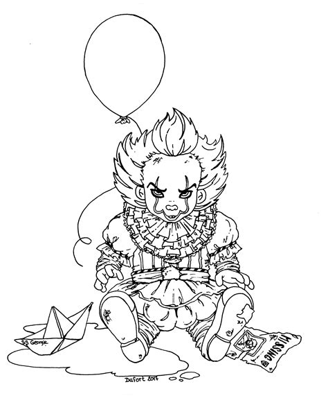 Pennywise Coloring Pages 2017 At Free Printable