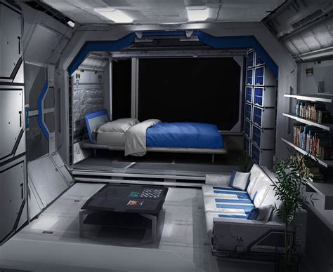 Sleeping Quarters Sam Brown Spaceship Interior Sci Fi Bedroom