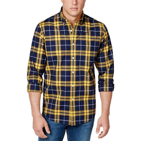 Club Room Club Room Mens Plaid Button Up Shirt