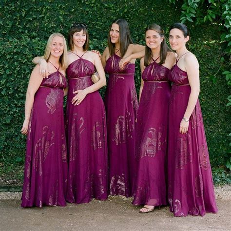 Magenta And Gold Bridesmaid Dresses Purple Bridesmaid Dresses