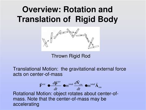 Ppt Rigid Body Rotational And Translational Motion Rolling Without