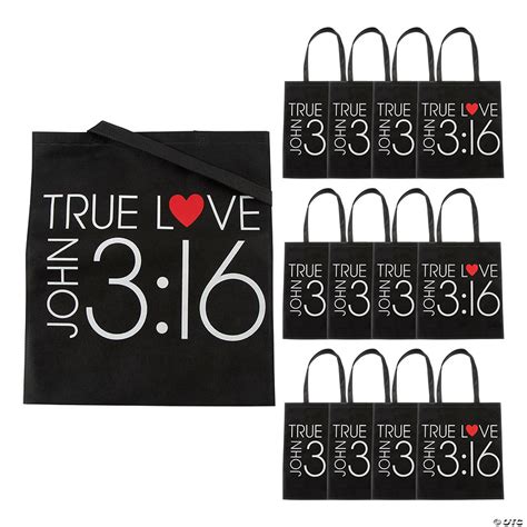 Large John 316 True Love Tote Bags 12 Pc Oriental Trading
