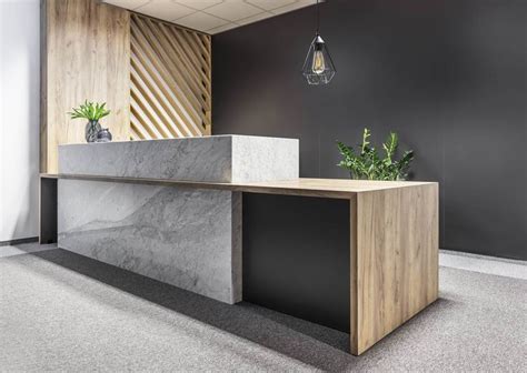 The variety of finishes offered will be greater, and shapes and heights can be found to fit your liking. 30+ Beautiful Reception Desk Ideas #receptionist #desk # ...