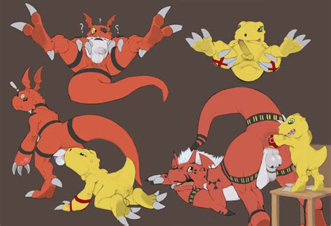 Rule 34 Agumon Digimon Erection Fisting Furry Furry Only Gay Growlmon Guilmon Male Malemale