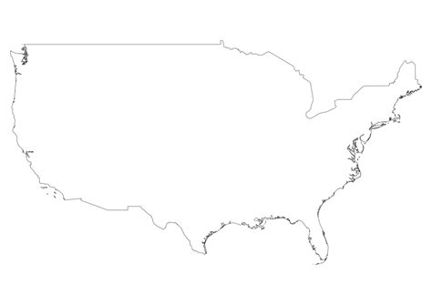Blank Printable United States Map Outline