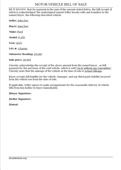 How to write a bill of sale for a car in iowa. Bill Of Sale - Sample - Free Printable Documents