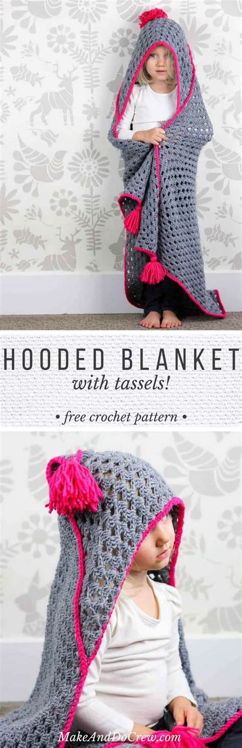 Modern Crochet Hooded Baby Blanket Free Pattern For Charity