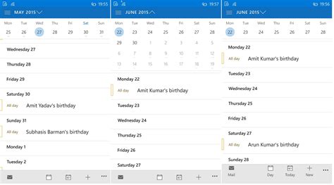 Outlook Mail And Calendar Windows 10 Mobile Update Changelog And Screenshots