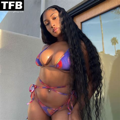 Megan Thee Stallion Shows Off Her Huge Boobs And Butt In A Sexy Bikini