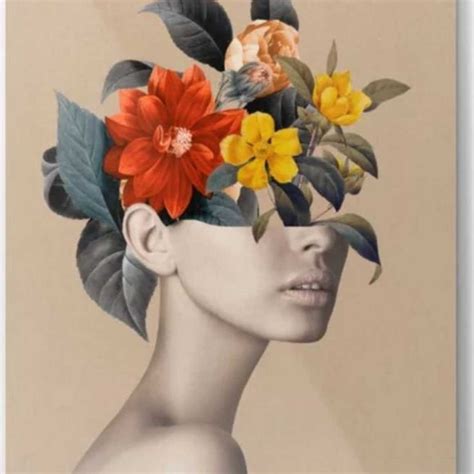 Woman With Flowers 8 Metal Print By Society 6 Havenly Mural Art