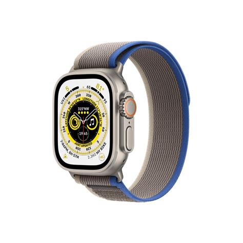 Apple Watch Ultra Gps Cellular 49mm Titan Case With Bluegray Trail