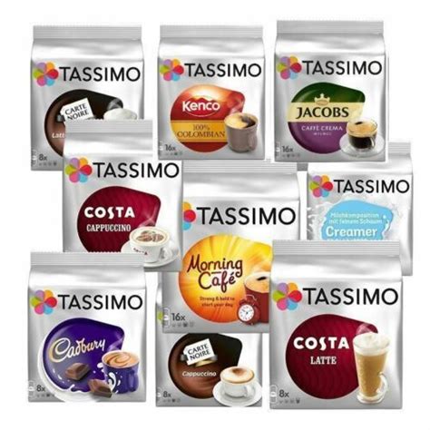 Tassimo T Discs Coffee Pods Latte Caramel Cappuccino Americano