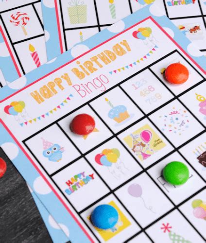 Free Printable Birthday Bingo Cards Party Ideas