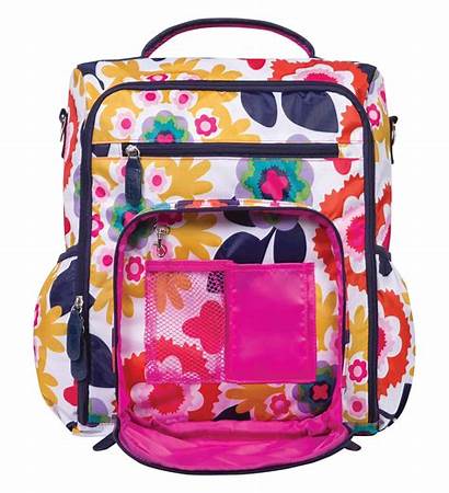 Diaper Bag Backpack Monogrammed Floral Colorful Personalized