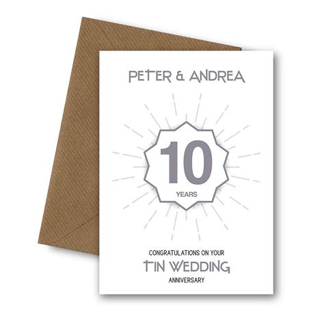 Buy Tenth Anniversary Ten Years Card 10 Years Together 10 Year