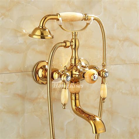 Get free shipping on qualified claw foot tub faucets or buy online pick up in store today in the bath department. Clawfoot Tub Faucet With Shower Polished Brass Gold 2 Hole ...