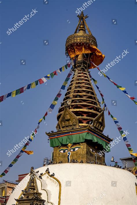 Nepal Kathmandu Thamel Area Kathesimbhu Stupa Editorial Stock Photo