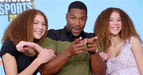 Michael Strahan Attends Twin Daughters Graduations Popsugar Celebrity