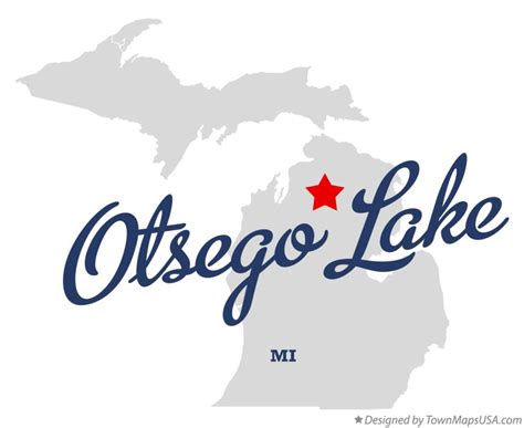 Map Of Otsego Lake Mi Michigan