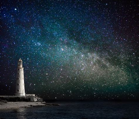 .night sky looks like at night from a lighthouse, but not having a photo from my experiences on mcinnes lighthouse as my camera was too amateurish for such detail, i added the lighthouse. lighthouse at night | WHY WE SUFFER