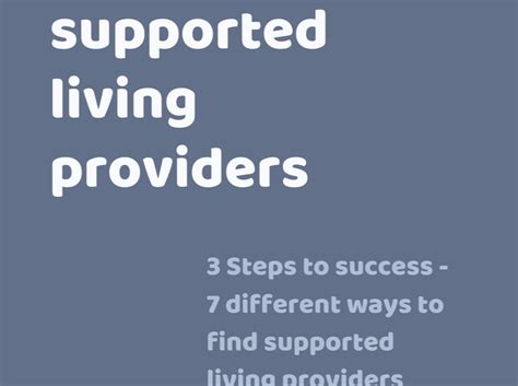 How To Find Supported Living Providers Lisa Brown