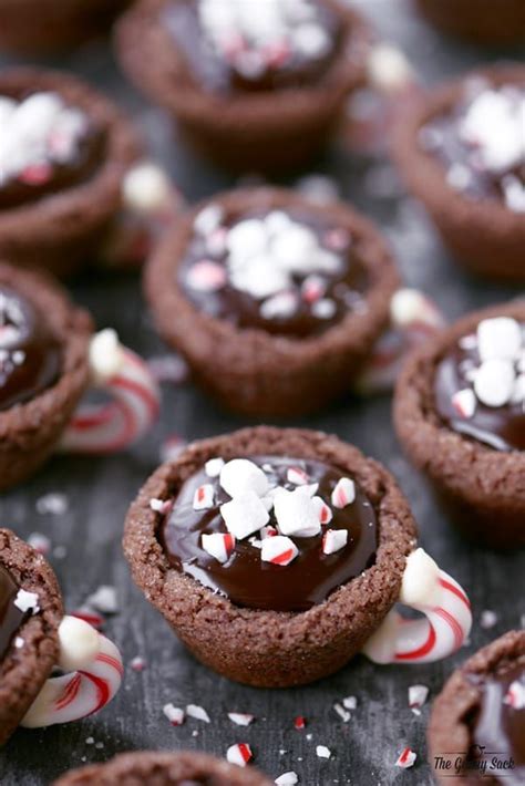 Peppermint Hot Cocoa Cookie Cups Hot Chocolate Cookie Cups Recipe