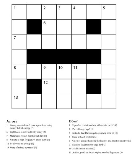 Easy printable crossword puzzles