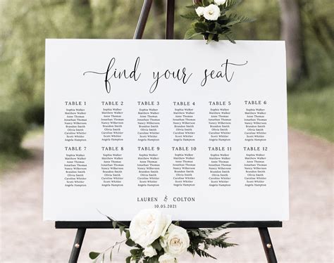 Wedding Seating Chart Wedding Table Plan Find Your Seat Sign Accesoriifrizeriero