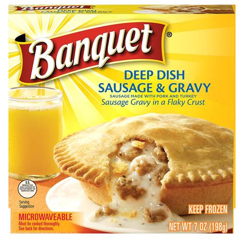 Banquet Frozen Pot Pie Breakfast Deep Dish Sausage Sausage Gravy