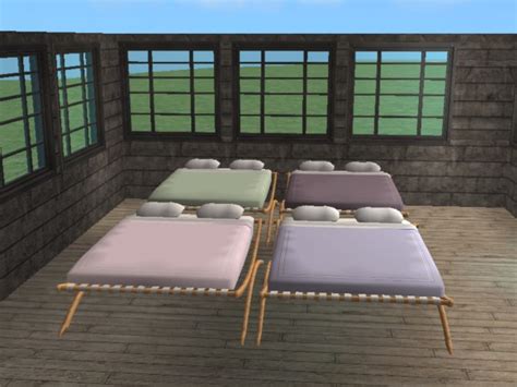 Mod The Sims Futon Bed Pastel Beddings