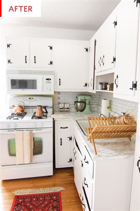 You've now repainted your kitchen cabinets white. Before and After: The Secret to Successfully Painting Old ...