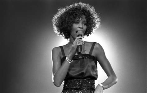Download Whitney Houston In Strap Dress Wallpaper