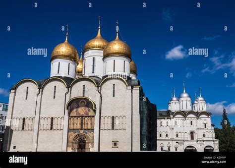 Cathedral Of The Archangel Kremlin Moscow Russia Stock Photo Alamy