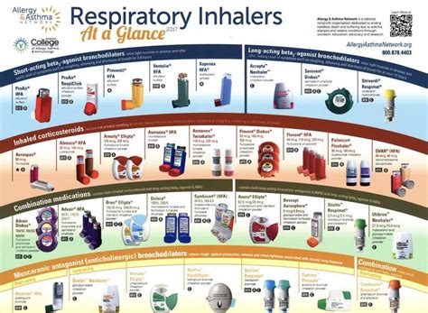 Allergy And Asthma Network Inhaler Chart Printable