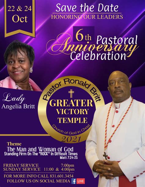 Its Time To Celebrate Greater Victory Temple Cogic