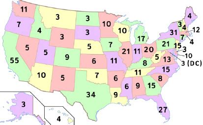 They also have 2 senators per state, and length of 6 years in office. The above map shows Electoral College votes based on 2000 ...