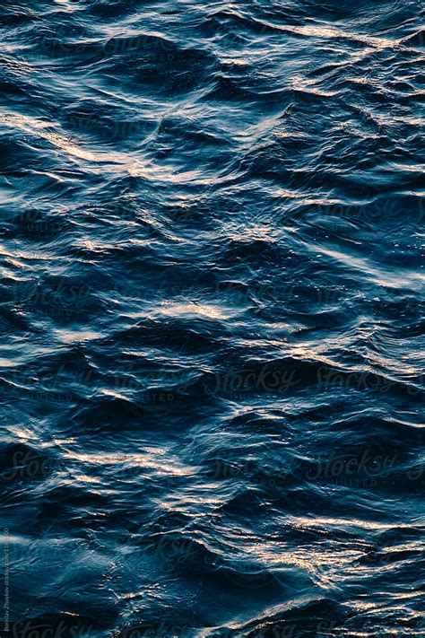 Dark Blue Ocean Water By Borislav Zhuykov Water Ripple Stocksy United