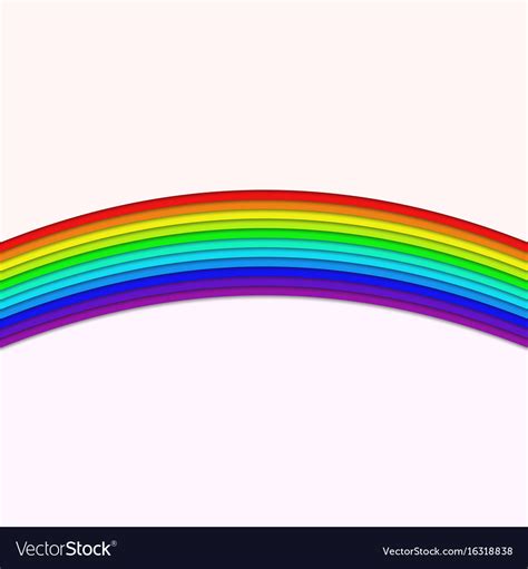 Rainbow Color Curved Stripes Page Divider Vector Image