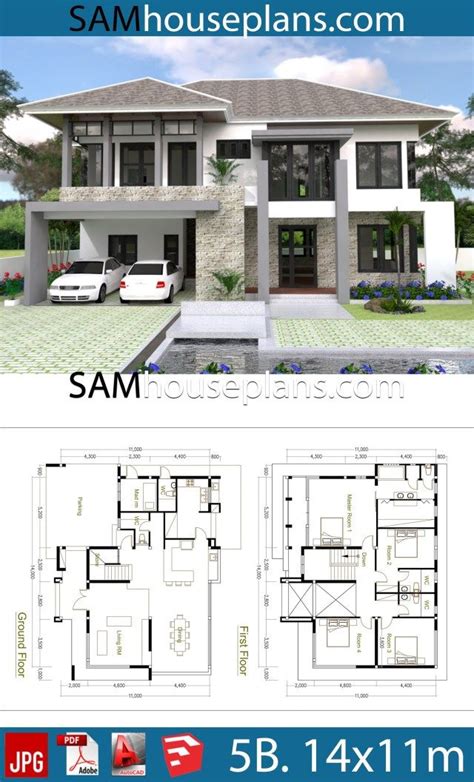 House Plans 14x11 With 5 Bedrooms Sam House Plans House Plan