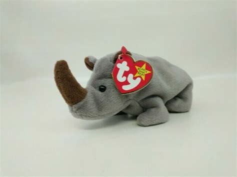 Ty Beanie Baby Spike The Rhinoceros Hang Tag For Sale Online Ebay