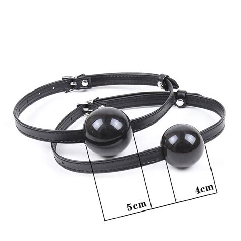 Pu Leather Silicone Ball Open Mouth Gagblack Ball Gag Head Harness Mouth Gagged Sex Toys For