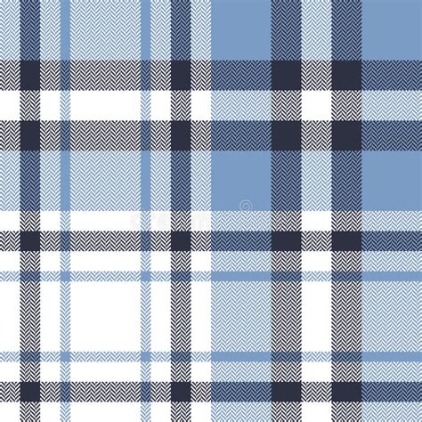 Tartan Check Pattern Vector In Pastel Blue And White Seamless